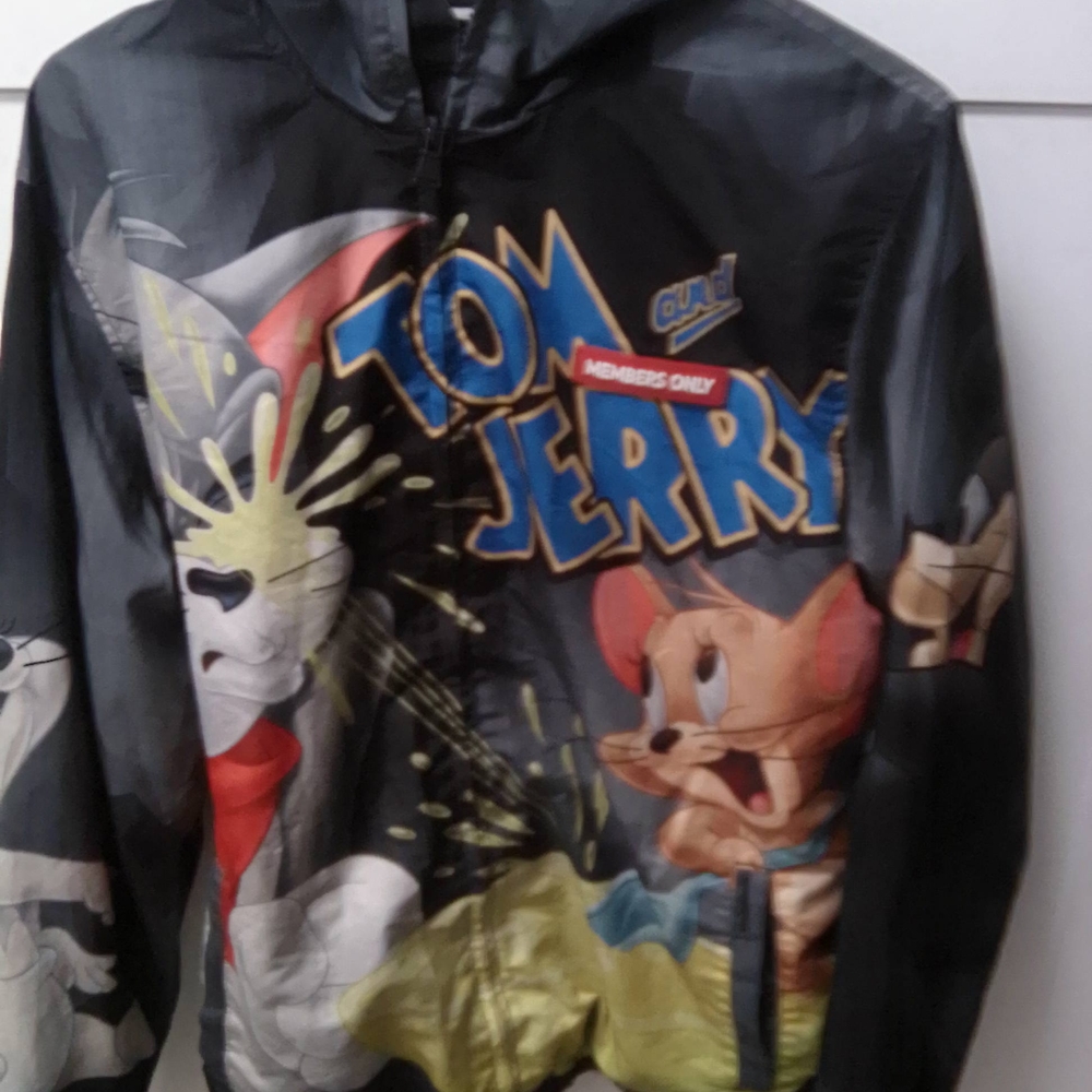 Members Only Black Tom and Jerry Windbreaker